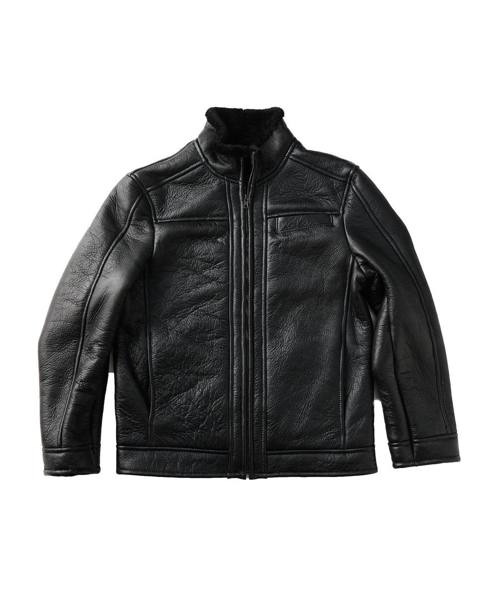 Nappa Biker Bomber Sheepskin Jacket - Men Secondary image
