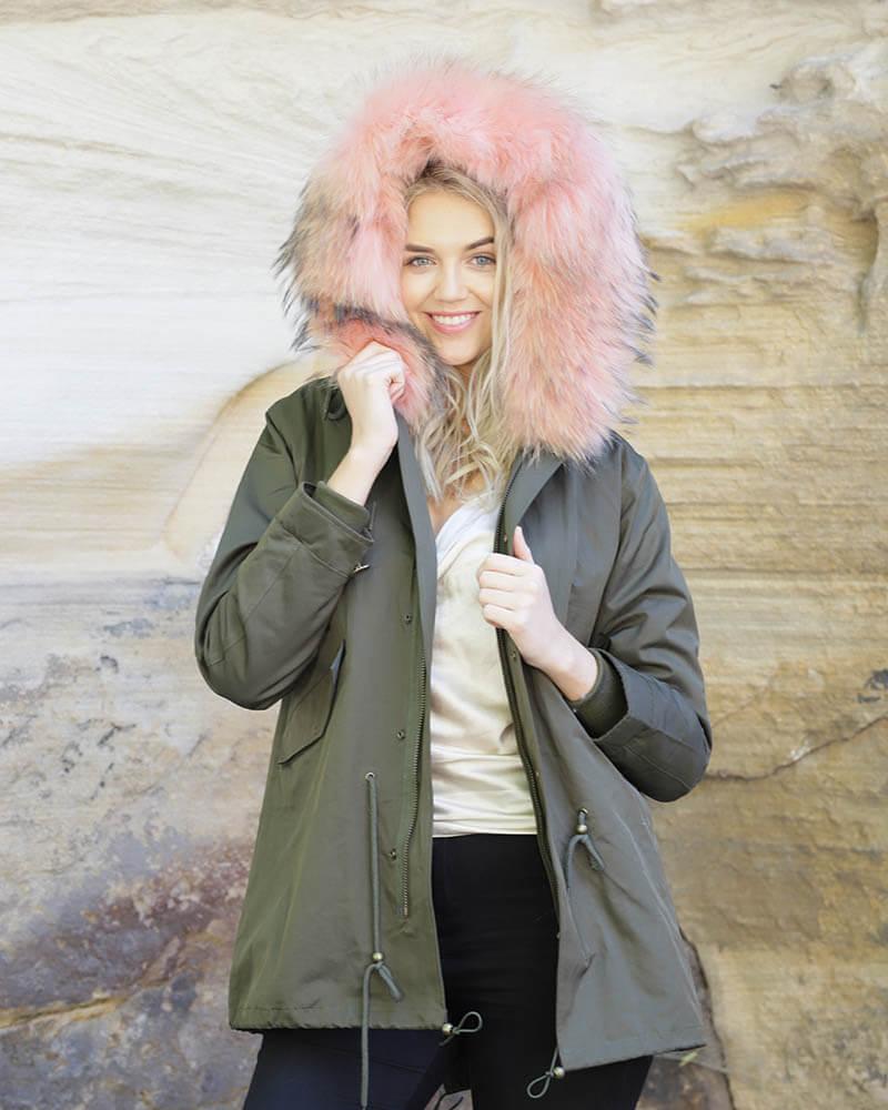 Parka Jacket Green Pink - Women - UGG Specialist Australia Main image