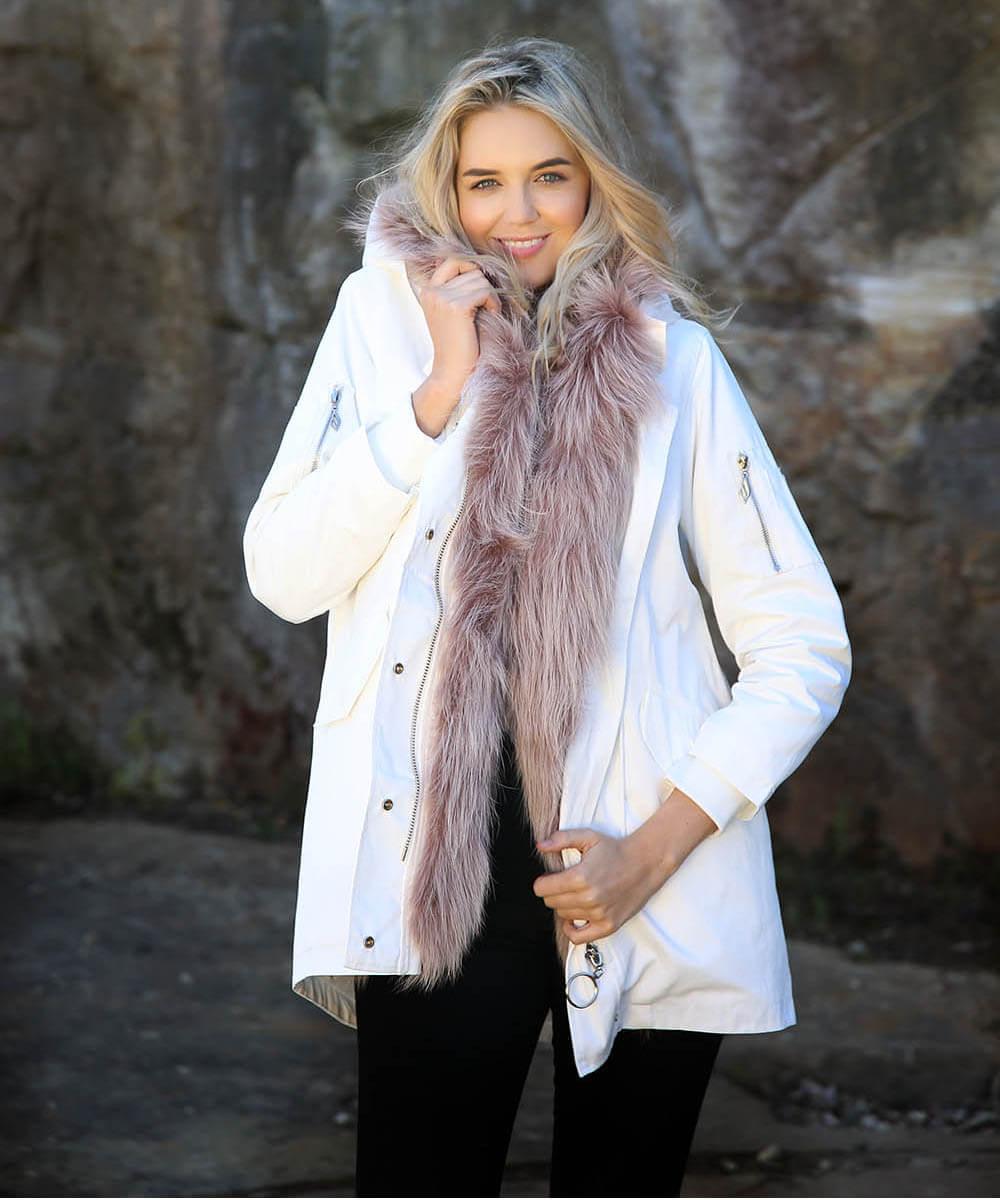 Raccoon Fur Jacket - Women Secondary image